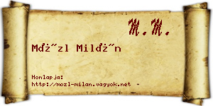 Mözl Milán névjegykártya